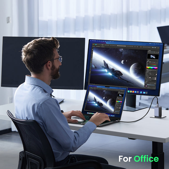 Ugreen Nexode S 3-Port USB-A + 2xUSB-C 65W GaN Fast Charger (X553/45223)