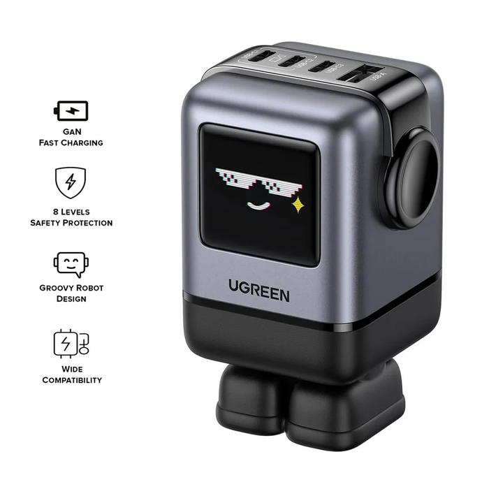 UGREEN USB-A+3USB-C Nexode 100W Robot Gan Tech Fast Charger (X688/45514B)