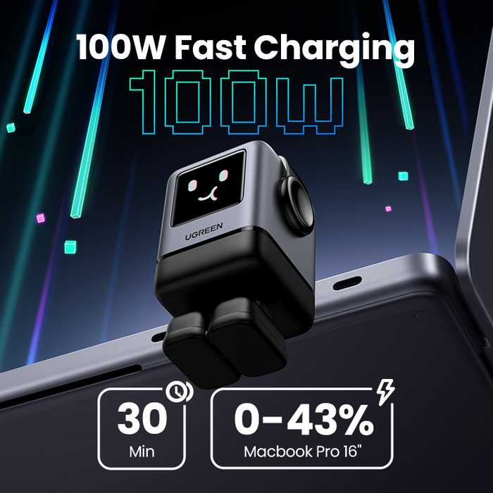 UGREEN USB-A+3USB-C Nexode 100W Robot Gan Tech Fast Charger (X688/45514B)