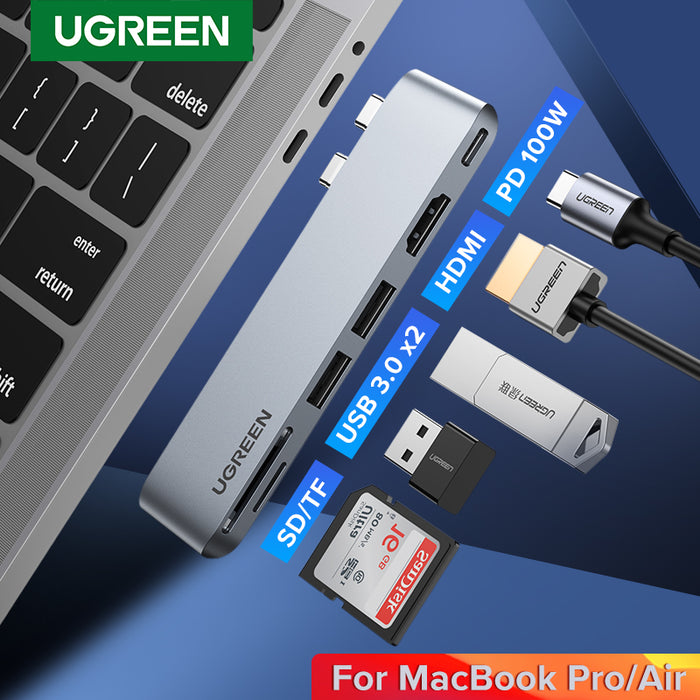 UGREEN Dual USB C Multi-Function Adapter Hub UGREEN CM380-80856