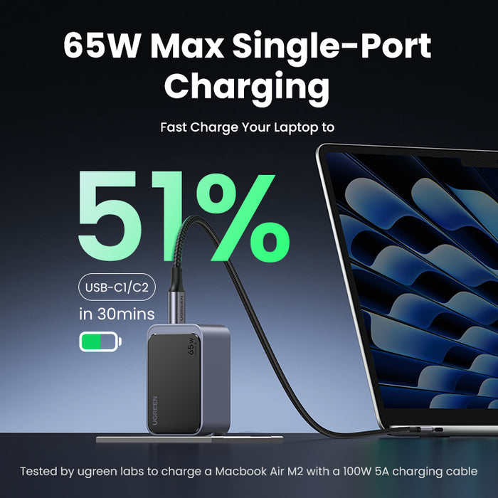 UGREEN Nexode S 2-Port USB-A + USB-C 35W GaN Fast Charger (X507/45222)