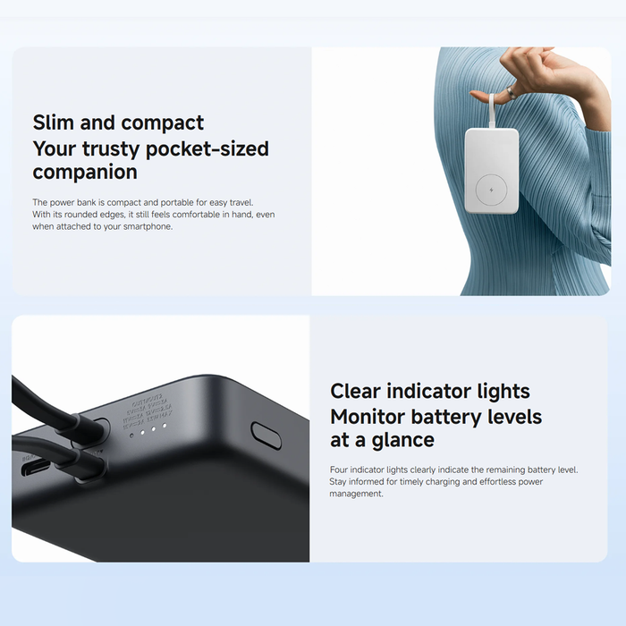 Xiaomi 33W Magnetic Power Bank 10000 Integrated Cable