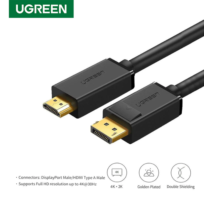 UGREEN Display Port 1.2 Male To Male Cable 1.5M (DP102/10245)