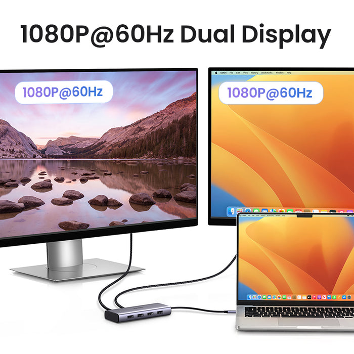 UGREEN 7-in-1 4K HDMI USB C Hub | 100W PD Pass-Through Charging