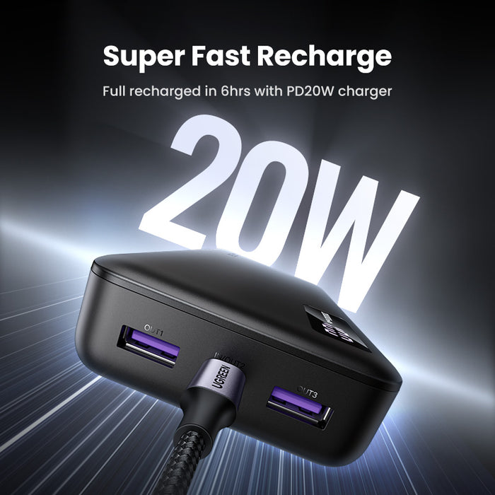 UGREEN 20000mAh PD 20W Two-way Fast Charging Power Bank (PB312/25683)