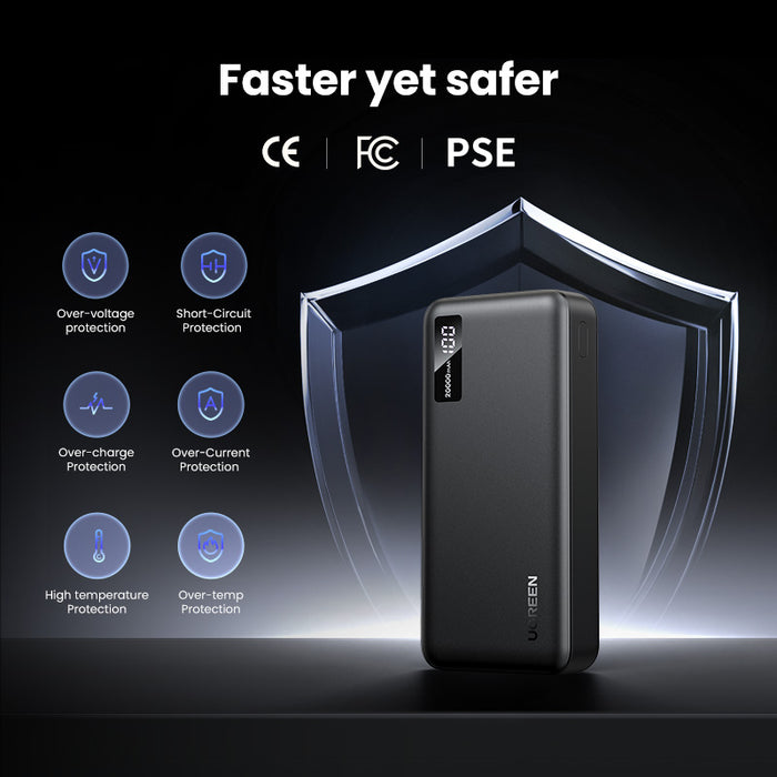 UGREEN 20000mAh PD 20W Two-way Fast Charging Power Bank (PB312/25683)