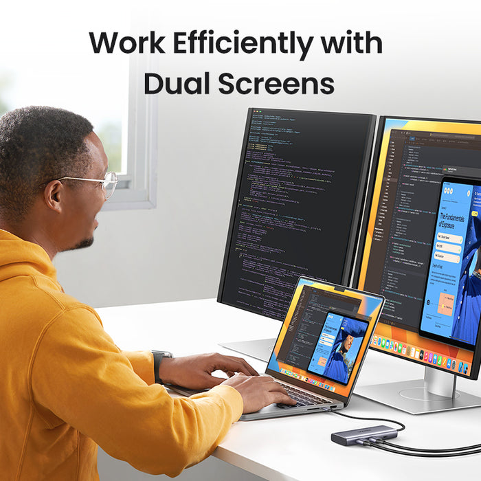 UGREEN 7-in-1 4K HDMI USB C Hub | 100W PD Pass-Through Charging