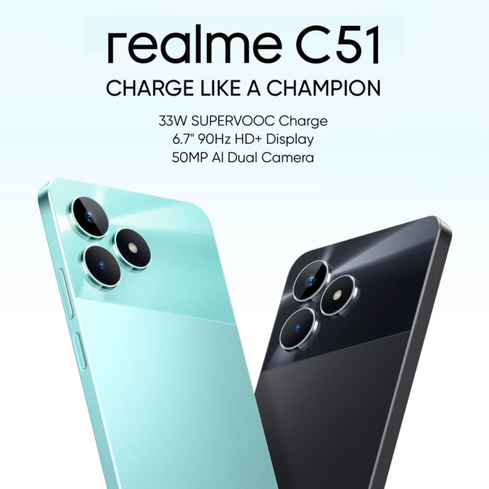 Realme C51 FREE Portable Fan+Techlife buds( for 64GB only!)