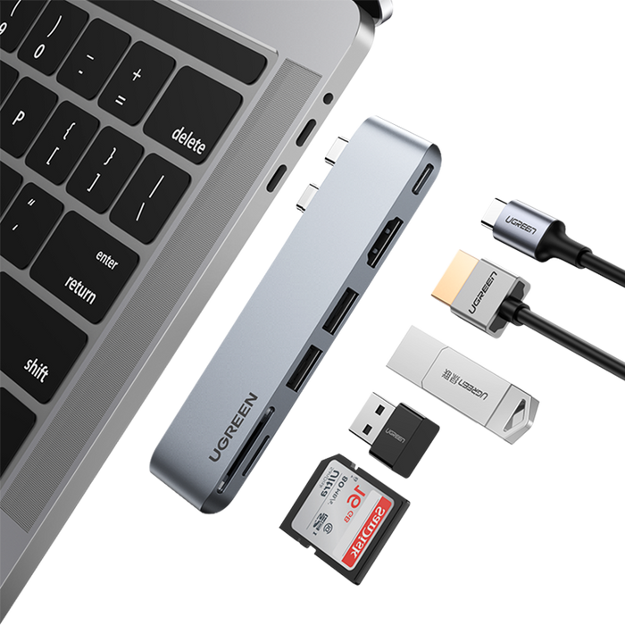 UGREEN Dual USB C Multi-Function Adapter Hub UGREEN CM380-80856