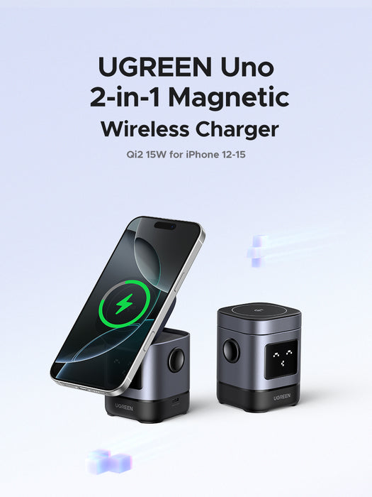 UGREEN Uno Robot 2-in-1 15W Magnetic Wireless Charger UGREEN W709-45775