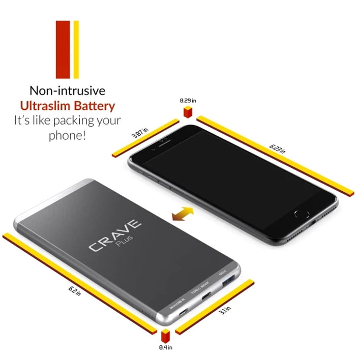 Crave PLUS Portable Charger with QC 3.0 + Type C