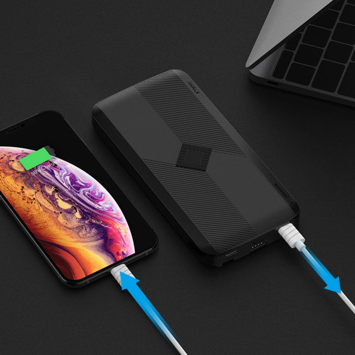 iWALK-Portable Wireless Charger 8000mah w/ Self-Charging and Tri Built-in Cable SCORPION AIR